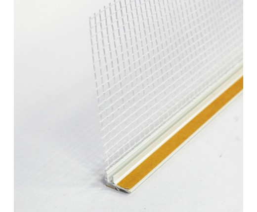 Профіль для віконних та дверних отворів пластиковий з сіткою 2,5м